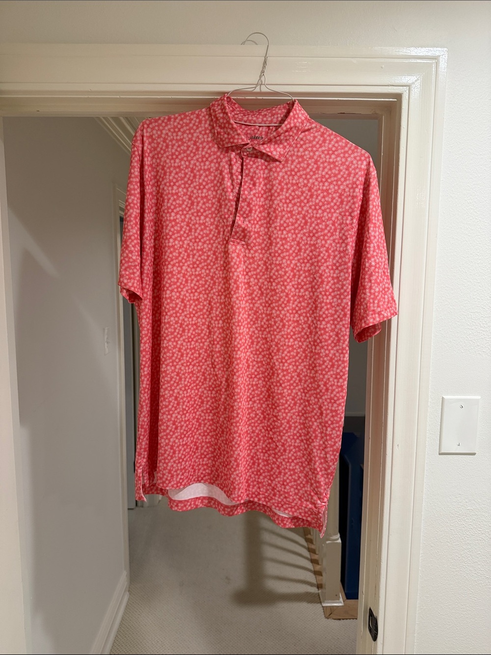 Johnnie-O Men's Coral Floral Polo Shirt
